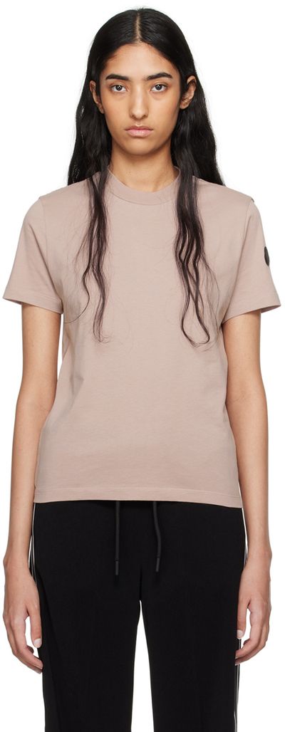 Moncler Moncler Pink Pleated T-Shirt