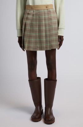 Moncler Moncler Plaid Wrap Skirt