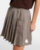 Moncler Moncler Pleated gingham cotton-blend miniskirt - 4