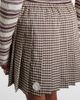 Moncler Moncler Pleated gingham cotton-blend miniskirt - 5