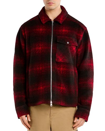 Moncler Moncler Point Collar Zip Check Pocket Shirt