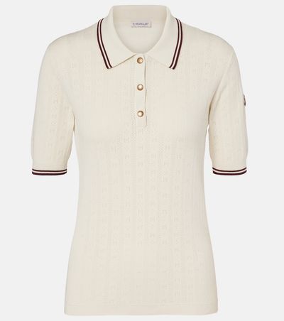 Moncler Moncler Pointelle cotton polo shirt
