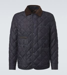 Moncler Moncler Quilted denim down jacket
