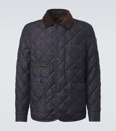 Moncler Moncler Quilted denim down jacket