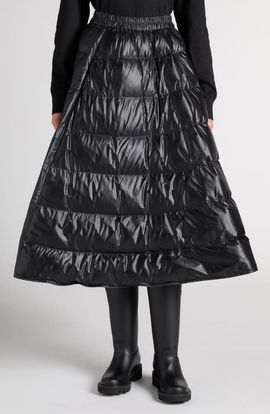 Moncler Moncler Quilted Recycled Nylon Midi Skirt