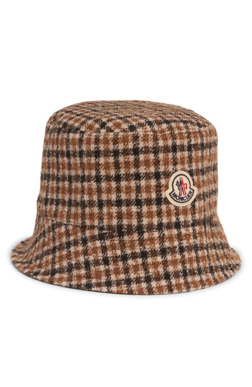 Moncler Moncler Reversible Check Logo Patch Bucket Hat