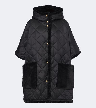 Moncler Moncler Reversible hooded quilted cape