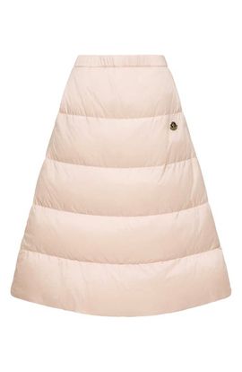 Moncler Moncler Reversible Quilted Nylon & Wool Twill Midi Skirt