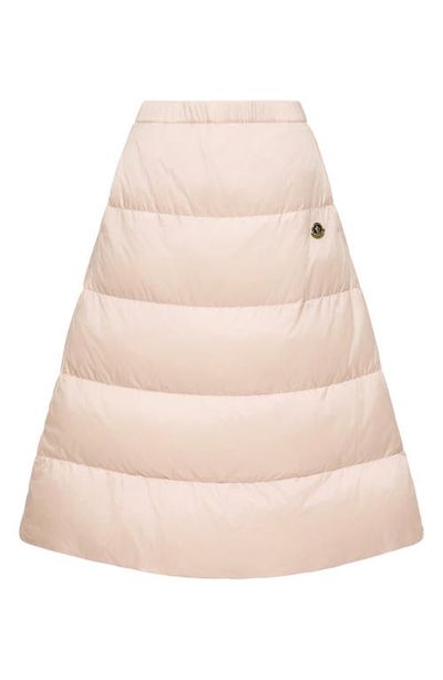 Moncler Moncler Reversible Quilted Nylon & Wool Twill Midi Skirt