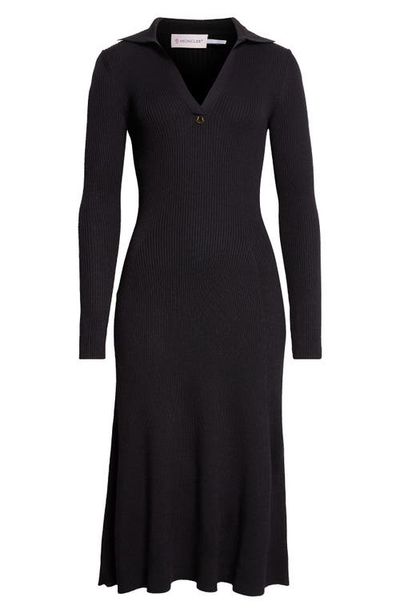 Moncler Moncler Rib Knit Long Sleeved Dress