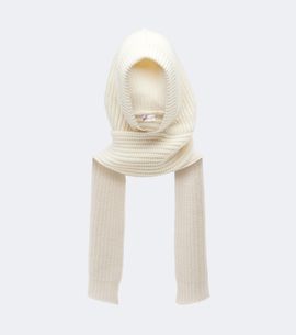 Moncler Moncler Ribbed-knit wool and cashmere hood