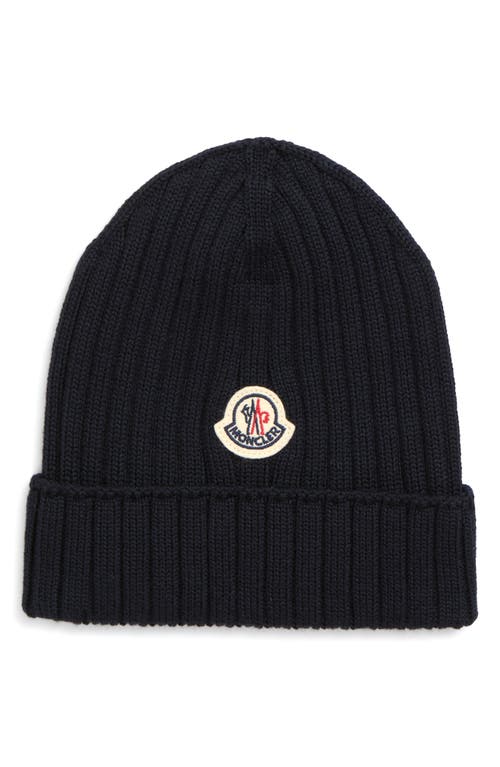 Moncler Moncler Ribbed Virgin Wool Beanie
