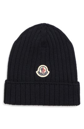 Moncler Moncler Ribbed Virgin Wool Beanie