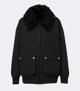 Moncler Moncler Rougequeue shearling-trimmed down jacket