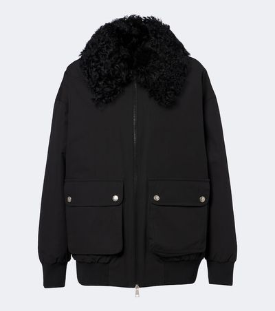 Moncler Moncler Rougequeue shearling-trimmed down jacket