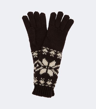 Moncler Moncler Sequined Fair Isle wool-blend gloves