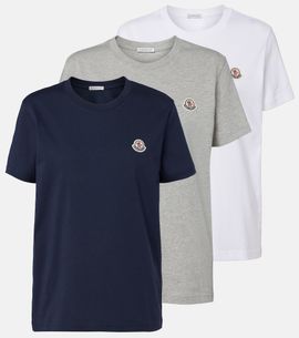 Moncler Moncler Set of three cotton jersey T-shirts