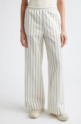 Moncler Moncler Stripe Cotton & Silk Trousers
