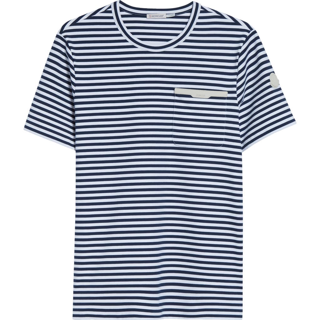 Moncler Moncler Stripe Stretch Cotton T-Shirt