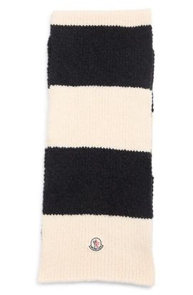 Moncler Moncler Stripe Virgin Wool Blend Scarf