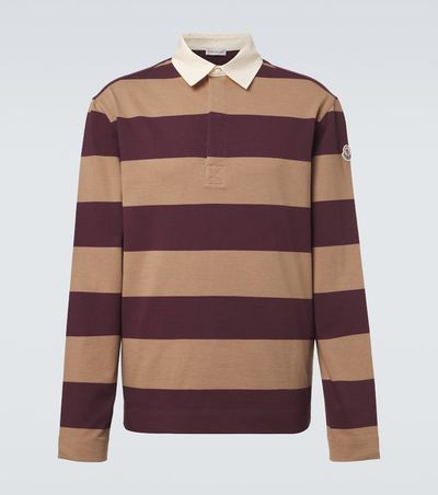 Moncler Moncler Striped cotton piquÃ© polo shirt