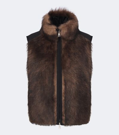 Moncler Moncler Tadorne shearling-trimmed down vest