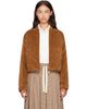 Moncler Moncler Tan & Pink Blageon Corduroy Reversible Down Jacket - 1