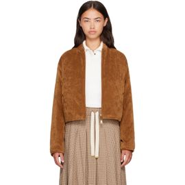 Moncler Moncler Tan & Pink Blageon Corduroy Reversible Down Jacket