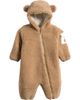 Moncler Moncler Teddy Fleece Hooded Romper - 1