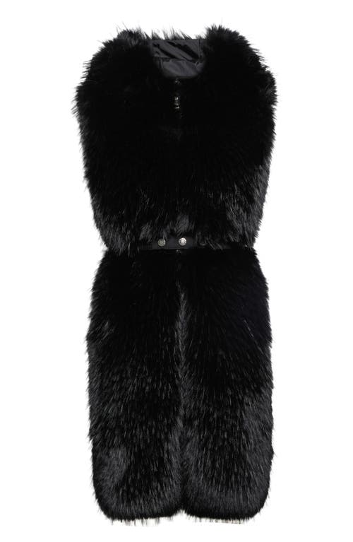 Moncler Moncler Textured Belted Faux Fur Bib