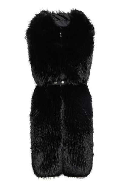Moncler Moncler Textured Belted Faux Fur Bib