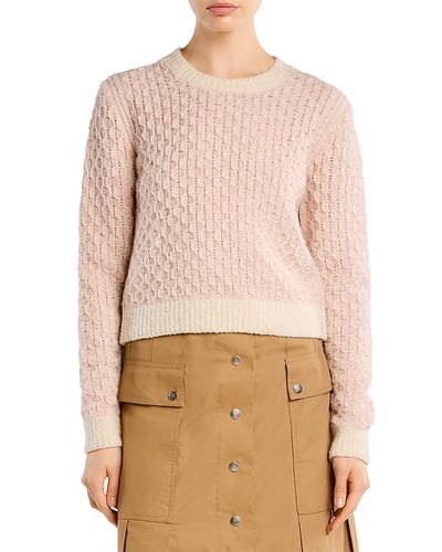 Moncler Moncler Textured Wool Blend Crewneck Sweater