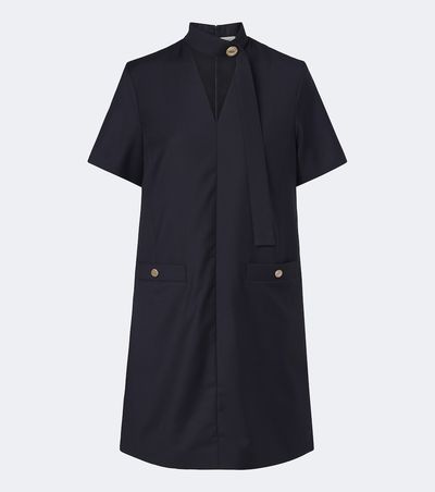 Moncler Moncler Tie-neck virgin wool minidress