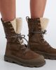 Moncler Moncler Vera shearling-trimmed suede lace-up boots - 2