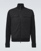 Moncler Moncler Virgin wool and suede zip-up down cardigan - 1