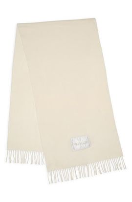 Moncler Moncler Virgin Wool Felt Fringe Scarf