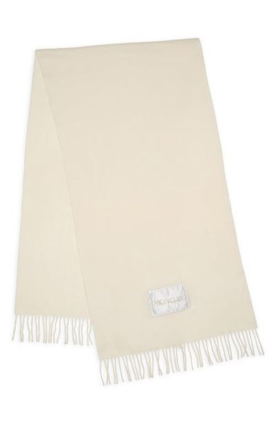 Moncler Moncler Virgin Wool Felt Fringe Scarf
