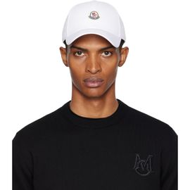 Moncler Moncler White Archivio Baseball Cap
