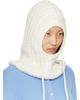 Moncler Moncler White Cable Knit Alpaca Blend Balaclava - 2