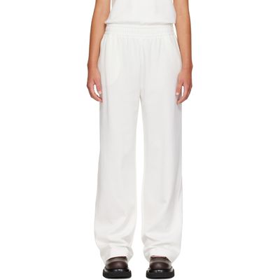 Moncler Moncler White Logo Cotton Blend Sweatpants