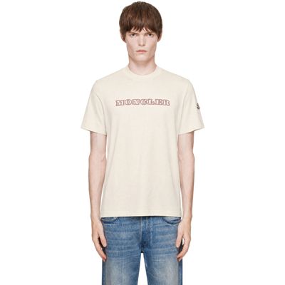 Moncler Moncler White Outline Logo T-shirt