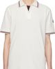 Moncler Moncler White Striped Trim Cotton Piquet Polo - 1