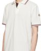 Moncler Moncler White Striped Trim Cotton Piquet Polo - 4