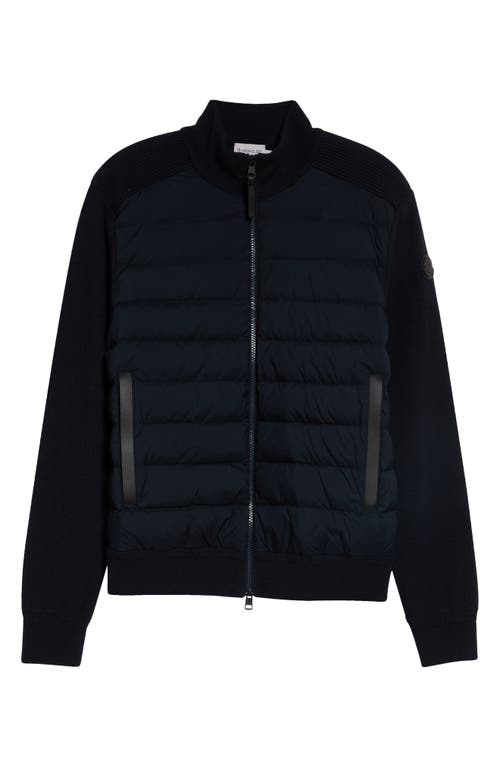 Moncler Moncler Wool & Cashmere Blend Quilted Zip-Up Cardigan