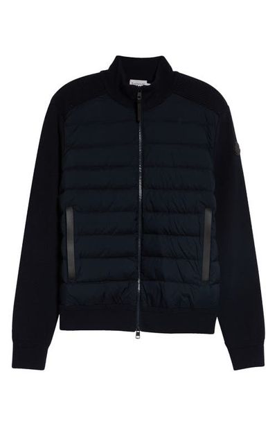 Moncler Moncler Wool & Cashmere Blend Quilted Zip-Up Cardigan