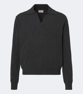 Moncler Moncler Wool and cashmere-blend polo sweater