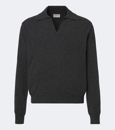 Moncler Moncler Wool and cashmere-blend polo sweater