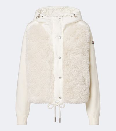 Moncler Moncler Wool and cashmere down padded cardigan