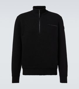 Moncler Moncler Wool and cashmere half-zip sweater