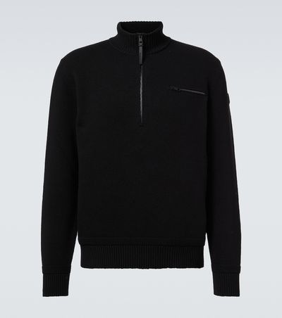 Moncler Moncler Wool and cashmere half-zip sweater